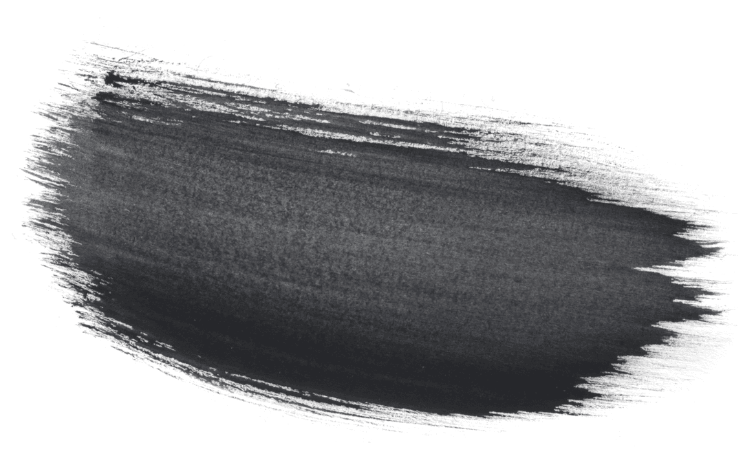 Artistic Black Brush Stroke on Transparent Background