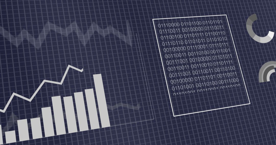Financial Data Processing Illustration on Digital Background