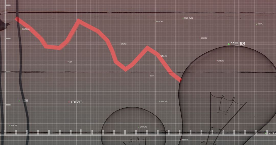 Economic Decline Representation on Graph with Light Bulbs