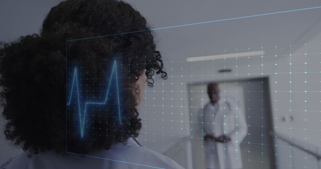 Patient Consulting Doctor with Digital Monitoring in Hospital