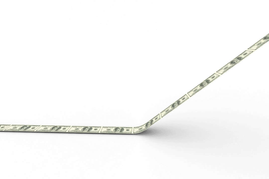 Transparent Dollar Bill Conveyor Belt Vector Graphic