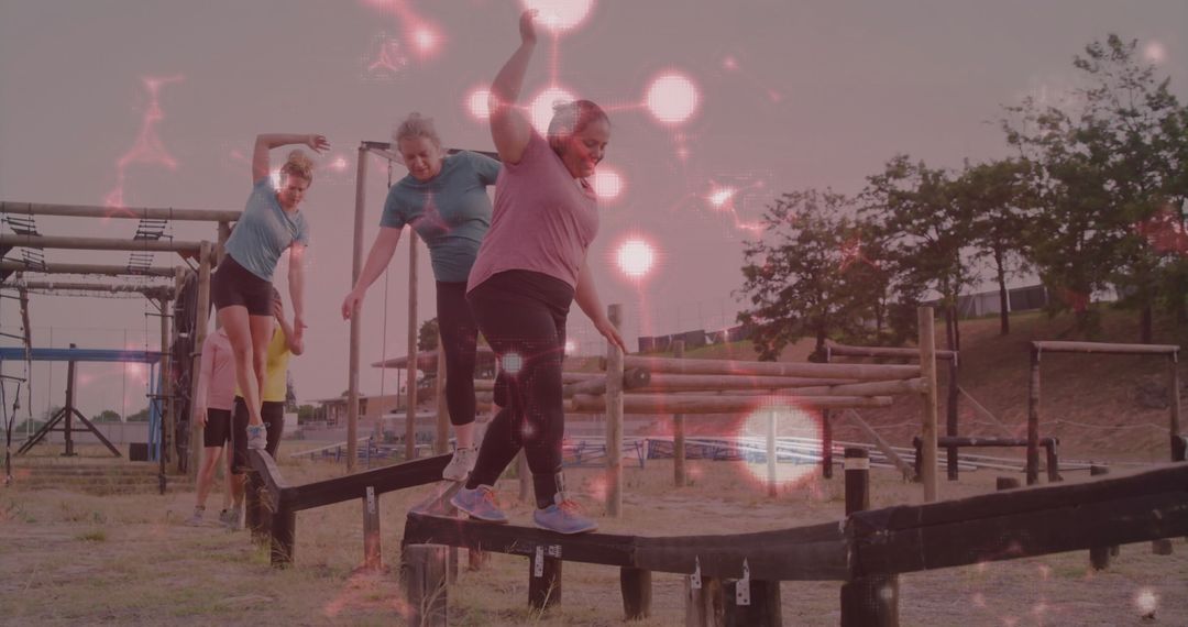 Women Conquering Relay in Adventurous Obstacle Course Challenge