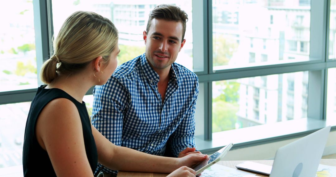 Professional Team Collaboration in Bright Office Space