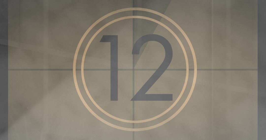 Retro Countdown Timer Animation with Vintage Film Look