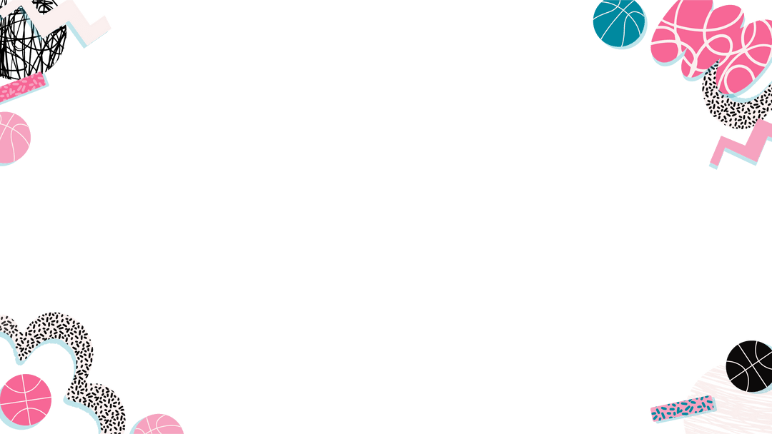 Transparent Geometric Border with Vibrant Circles and Shapes