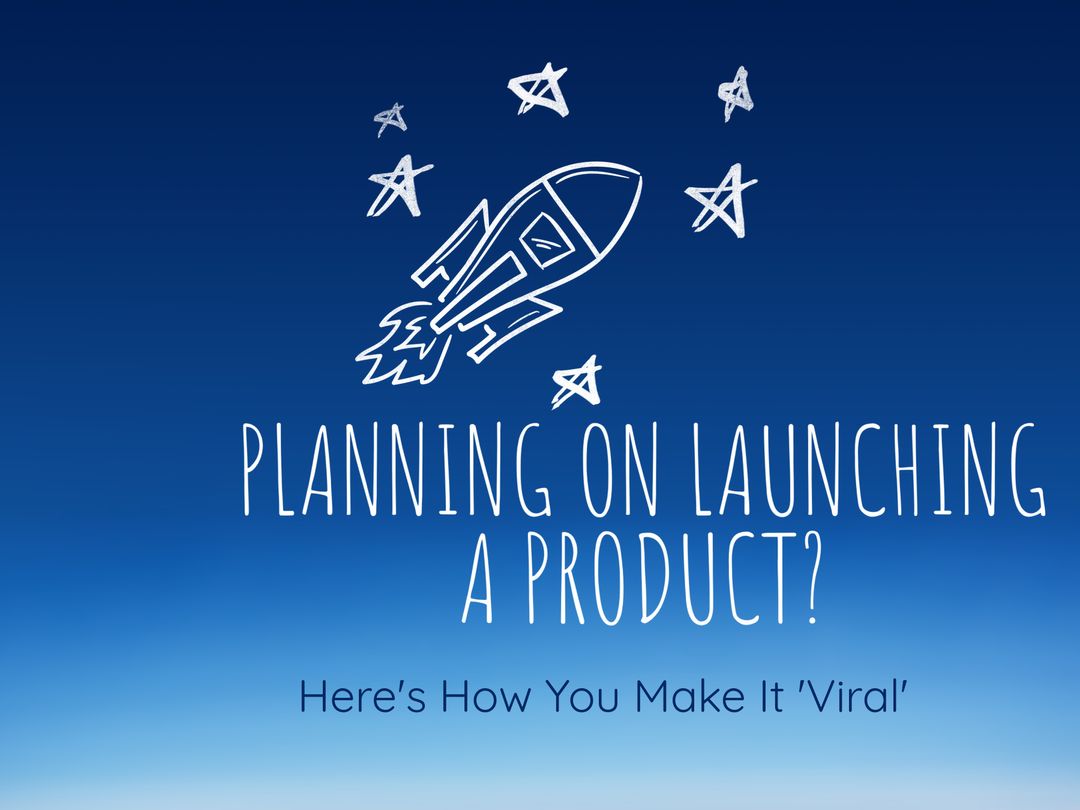 Inspirational Product Launch Marketing Background with Rocket Illustration