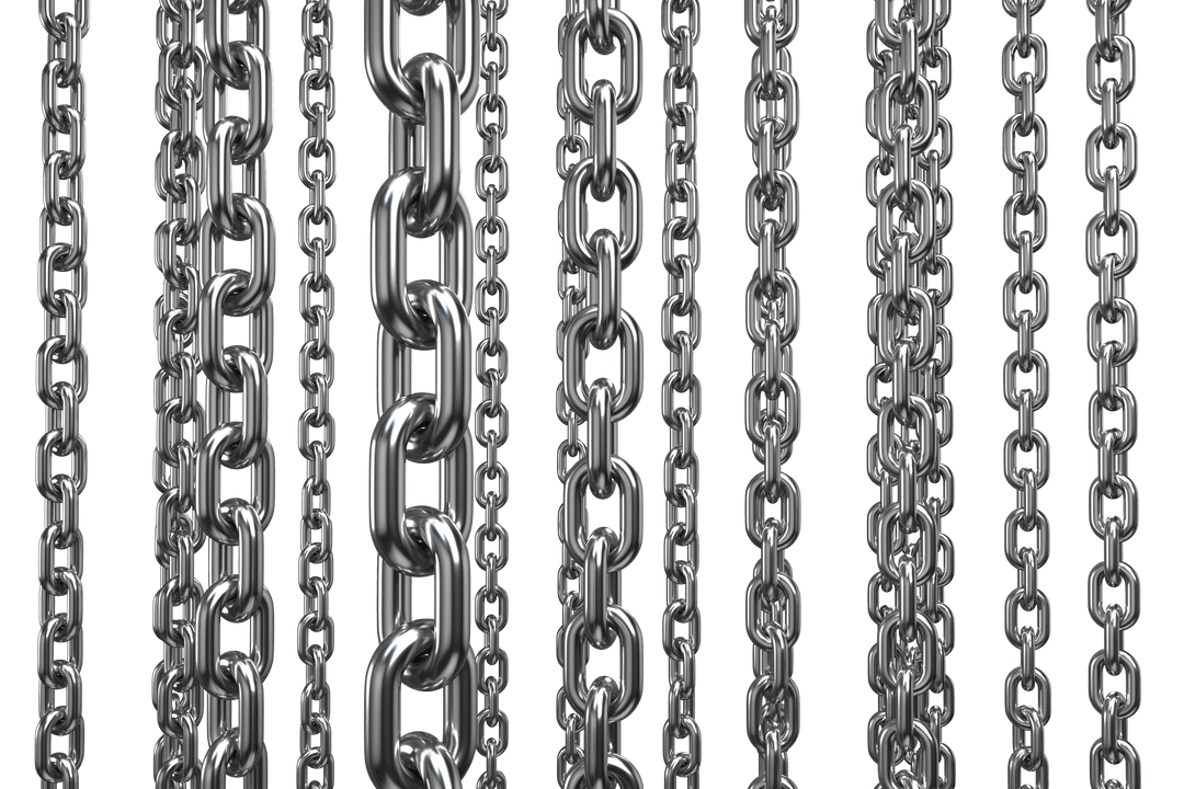 Shiny Metal Chains with Transparent Background for Design Projects - Download Free Stock Images Pikwizard.com