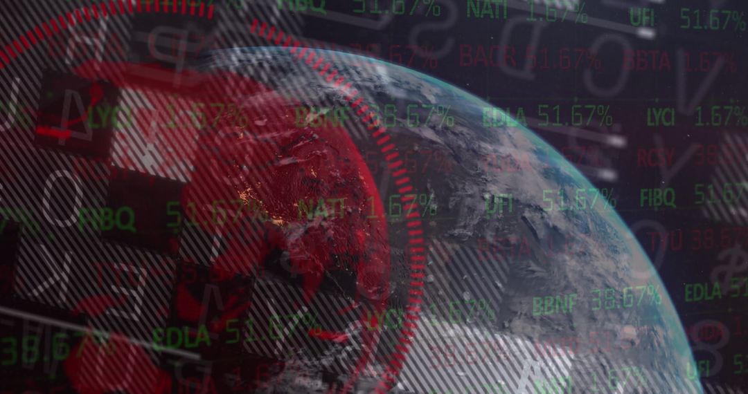 Global Financial Data Overlaid on Earth