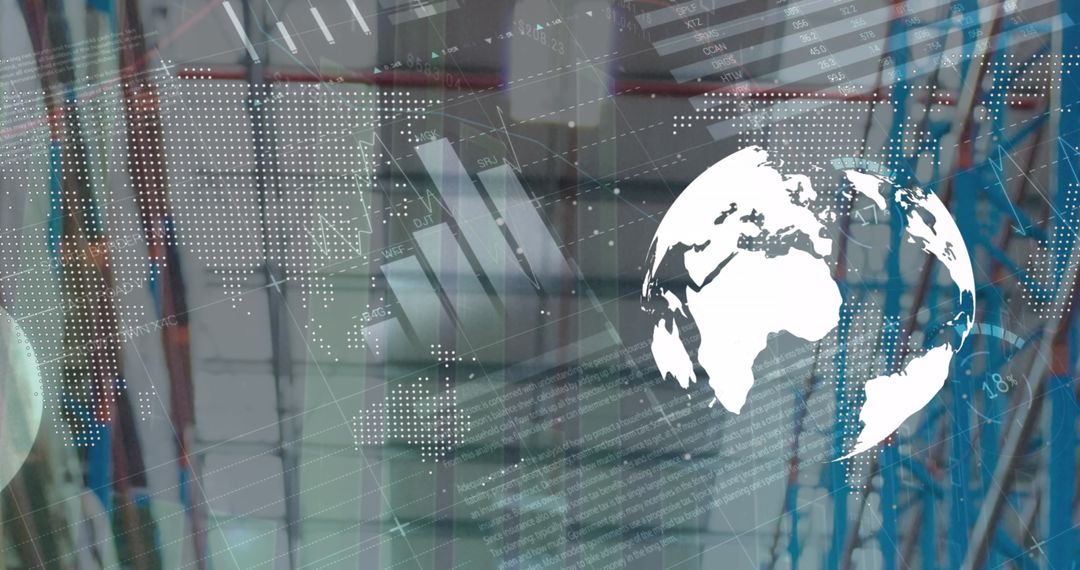 Global Connectivity Concept with Digital Overlay on Office Background