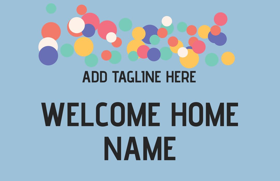 Colorful Welcome Home Banner Template with Joyful Style - Download Free Stock Images Pikwizard.com