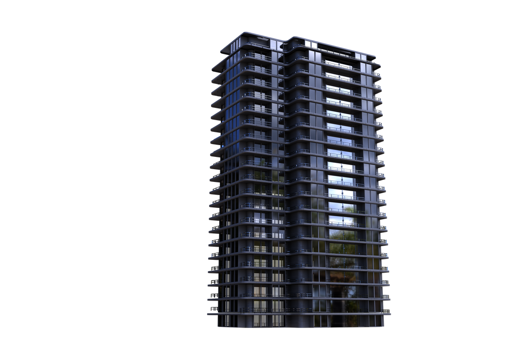 3D Transparent Modern High-Rise Office Building - Download Free Stock Images Pikwizard.com