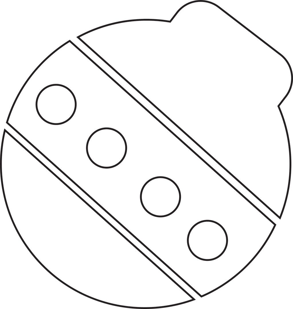 Transparent Outline Christmas Bauble Icon Vector