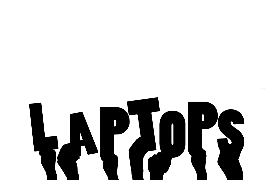 Transparent Laptop Browsing Communication Icon for Digital Use