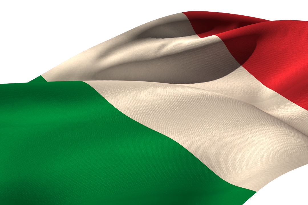 Italian Flag Waving on Transparent Background - Download Free Stock Images Pikwizard.com