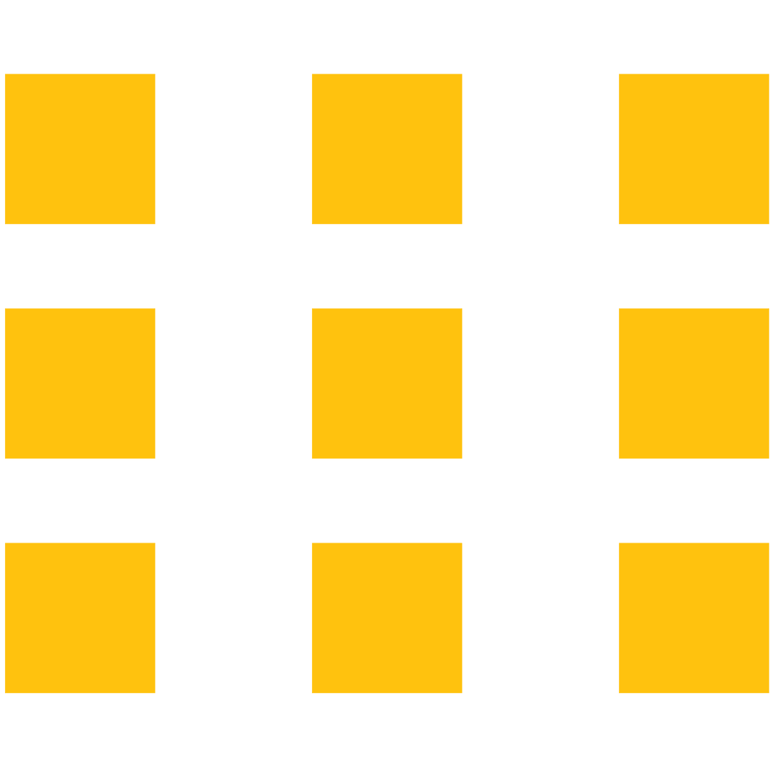 Yellow Square Pattern on Transparent Background
