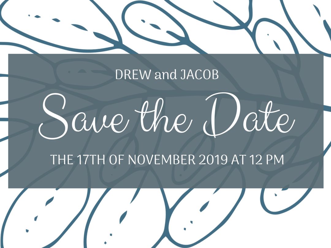 Elegant Save the Date Invitation Design with Intertwining Lines - Download Free Stock Images Pikwizard.com