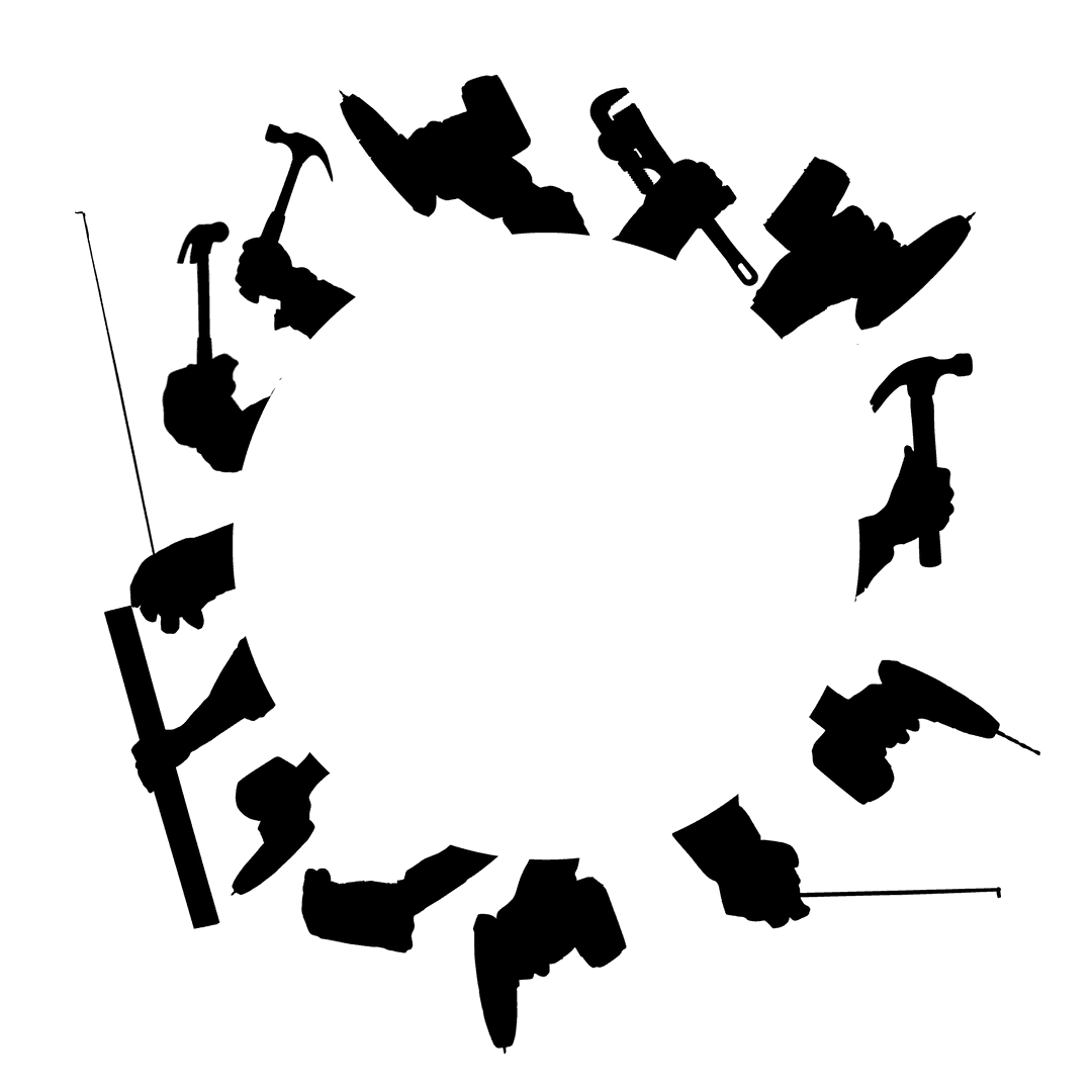 Hands Holding Work Tools with Copy Space on Transparent Background