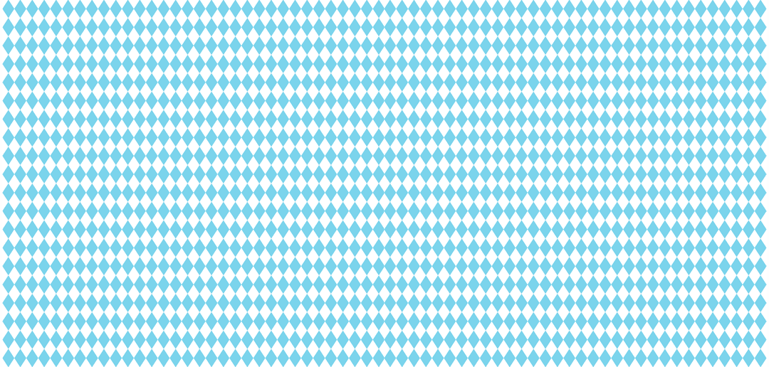 Seamless Blue and White Diamond Pattern on Transparent Background