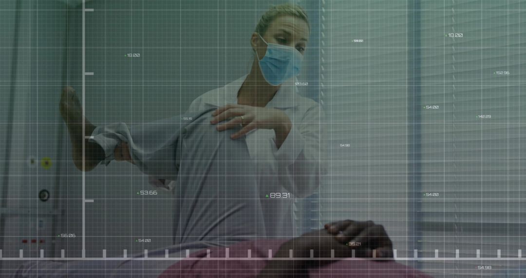 Physiotherapist Stretching Patient's Leg Routine Exercise Treatment