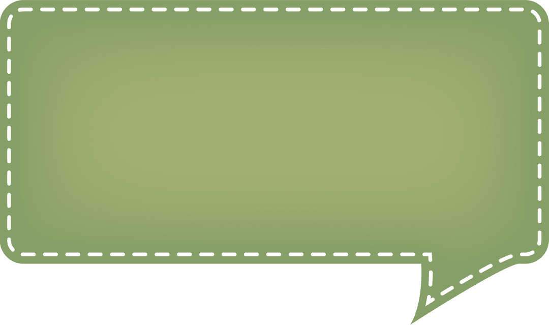 Green Transparent Speech Bubble for Communication Designs