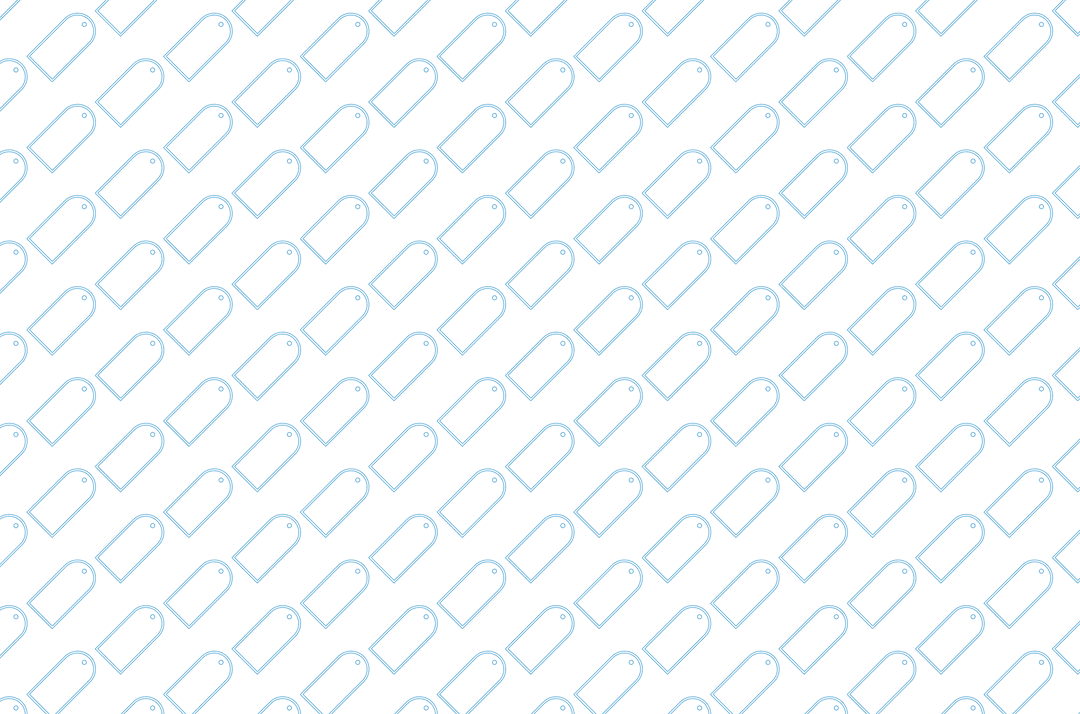 Blue Interlocking Tag Pattern on Transparent Background