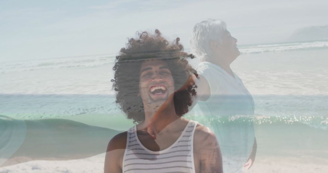 Joyful Multigenerational Connection at Serene Ocean Beach