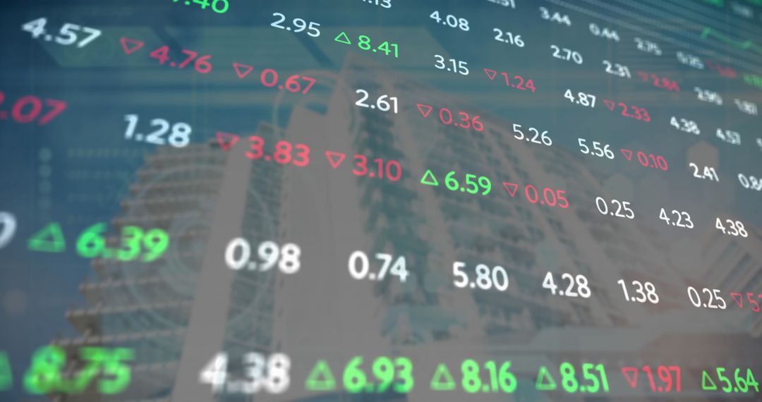 Digital Stock Market Financial Data in Urban Scene