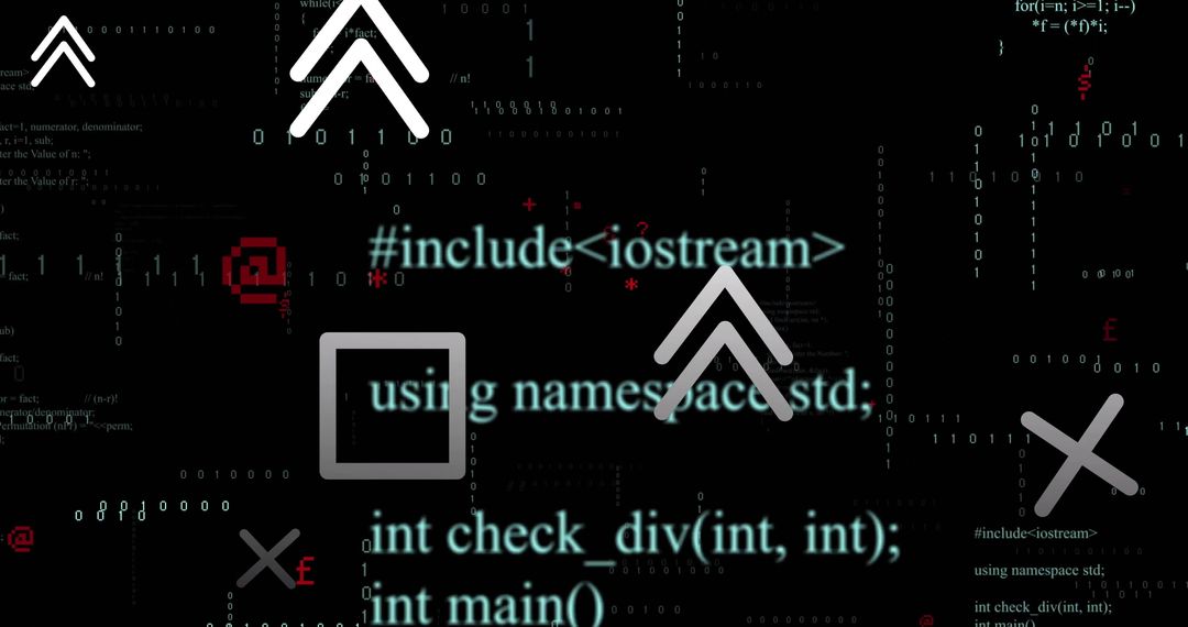 Digital Code and Data Processing Concept Abstract