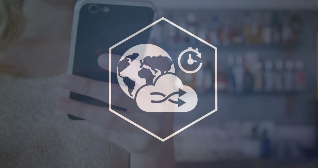 Digital Connectivity with Global Networks Concept over Smartphone