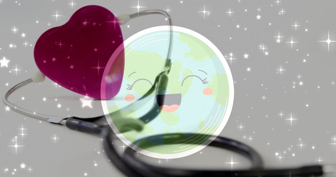 Heart and Stethoscope for World Health Day Concept