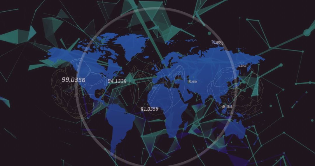 Digital World Map Interface with Global Analytics