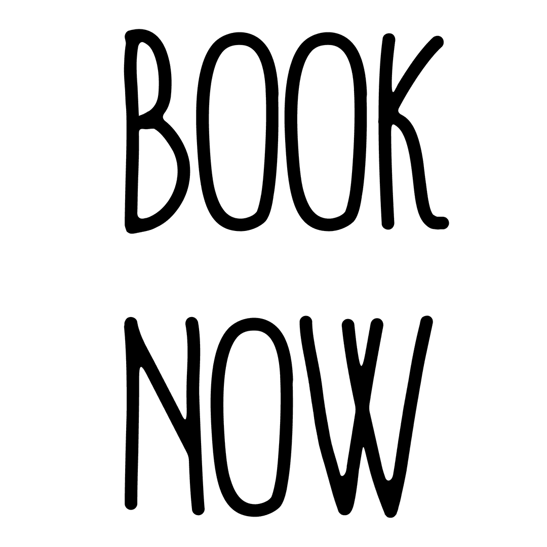 Book Now Text Illustration on Transparent Background