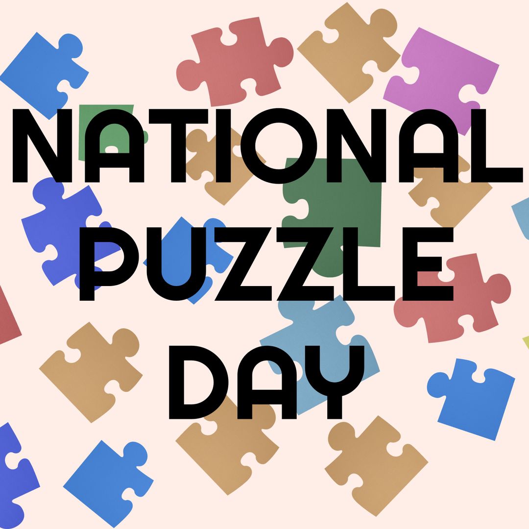 Scattered Puzzle Pieces Celebrating National Puzzle Day