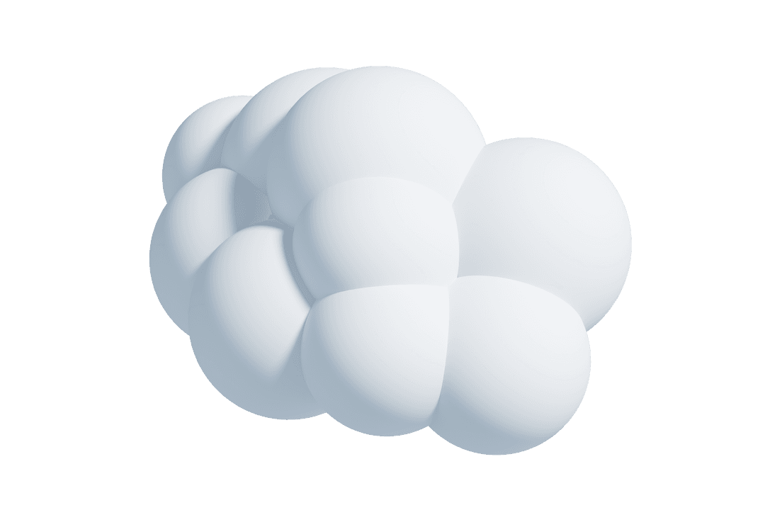 Abstract Transparent Digital White Cloud Illustration