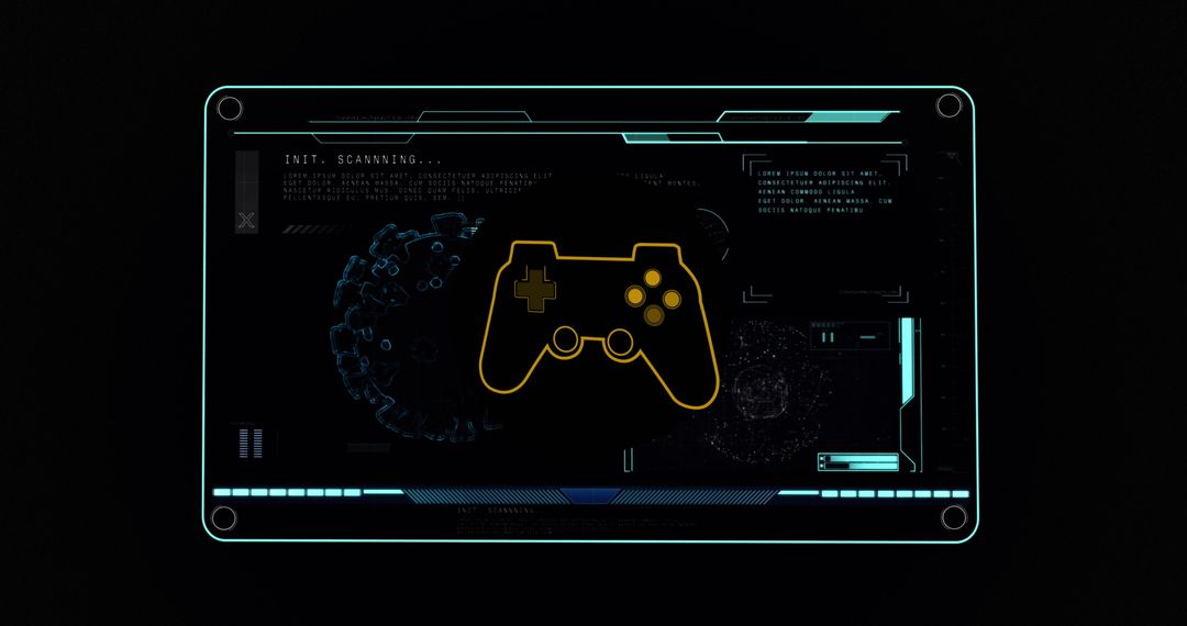 Futuristic Gaming Interface Display