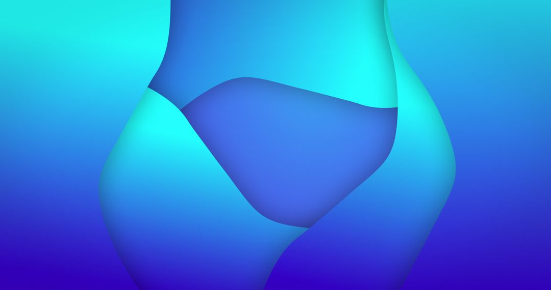 Abstract Blue Gradient with Flowing Curves