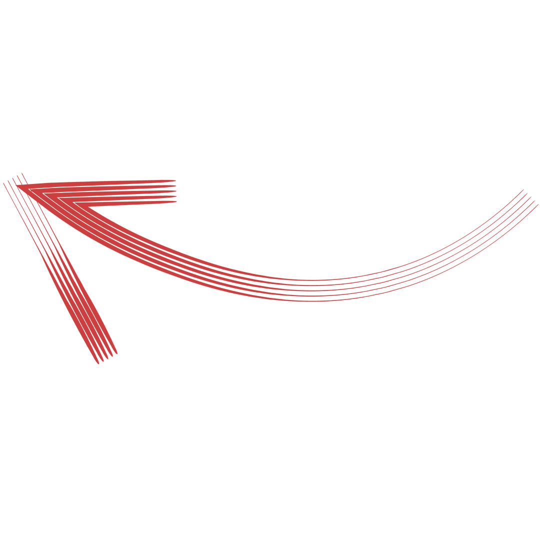 Hand-Drawn Red Arrow on Transparent Background Illustration