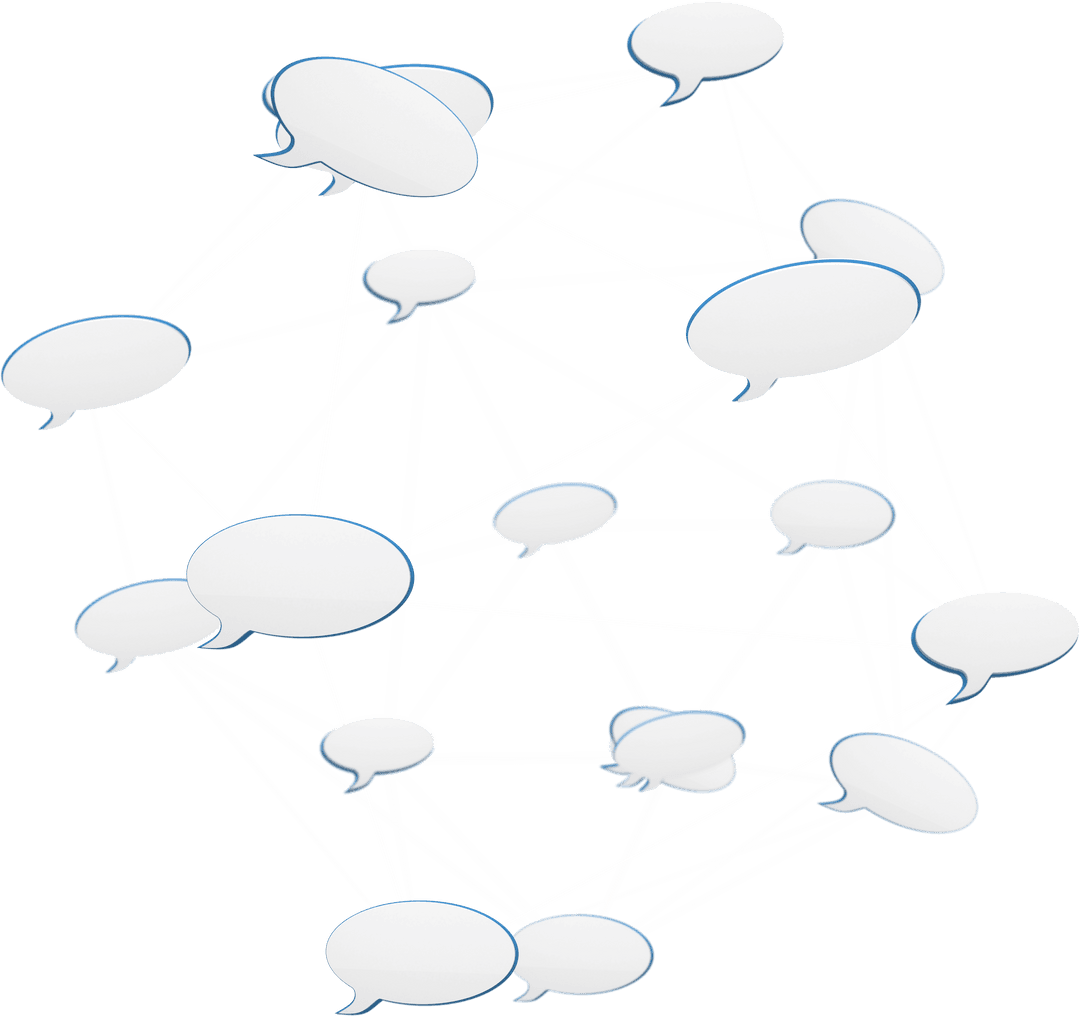 speech bubble network on transparent background with connectivity theme - Download Free Stock Images Pikwizard.com