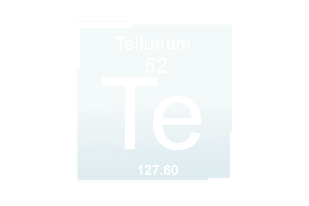 Tellurium Element Symbol on Transparent Background for Chemistry Concept