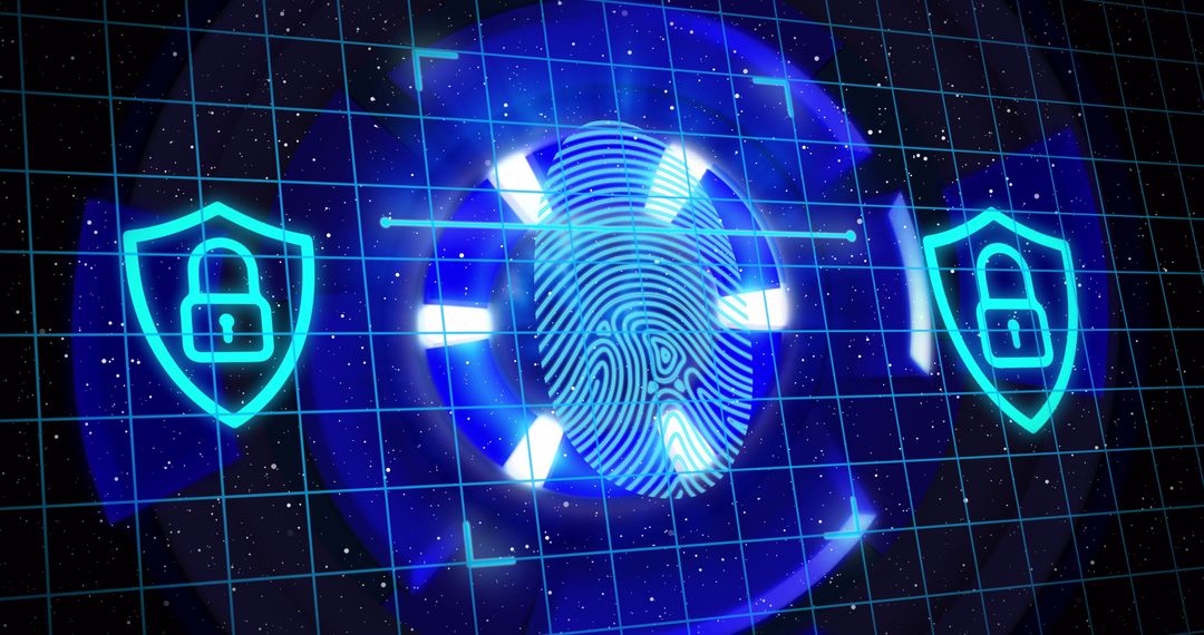 Futuristic Global Cybersecurity Concept with Digital Graphics