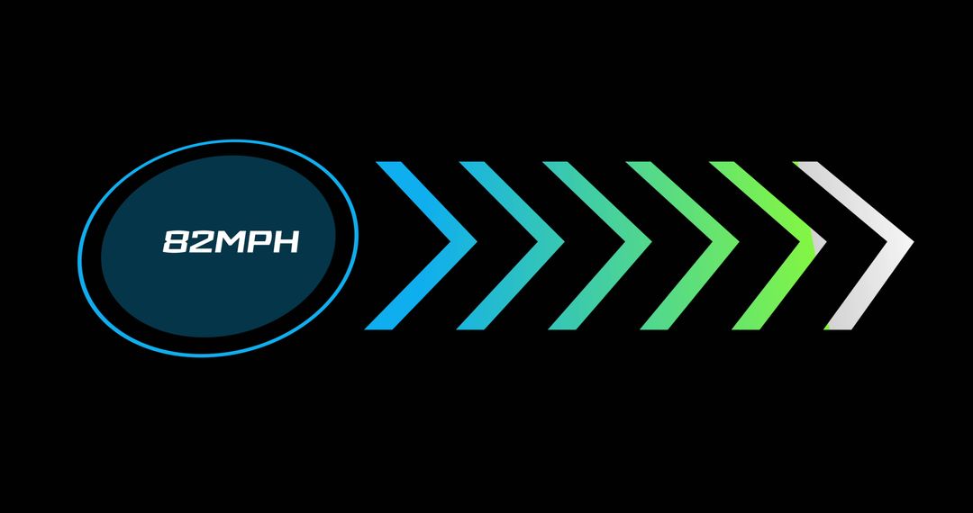 Digital Speedometer Interface on Black Background