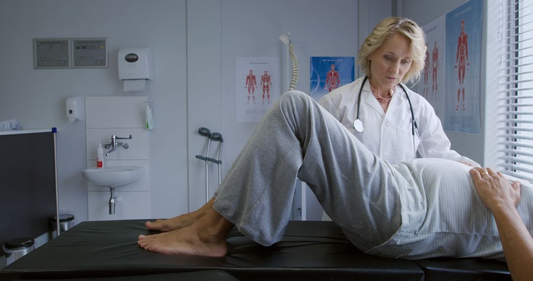 Female Doctor Performing Abdominal Exam on Patient - Free Images, Stock Photos and Pictures on Pikwizard.com