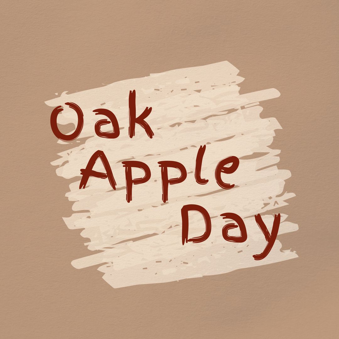 Oak Apple Day Festive Design with Stylized Text