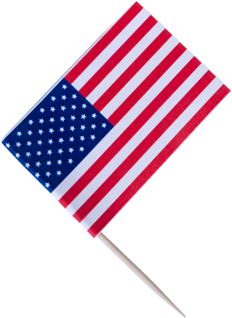 USA Flag on Toothpick Over Transparent Background for Patriotism Theme - Download Free Stock Images Pikwizard.com