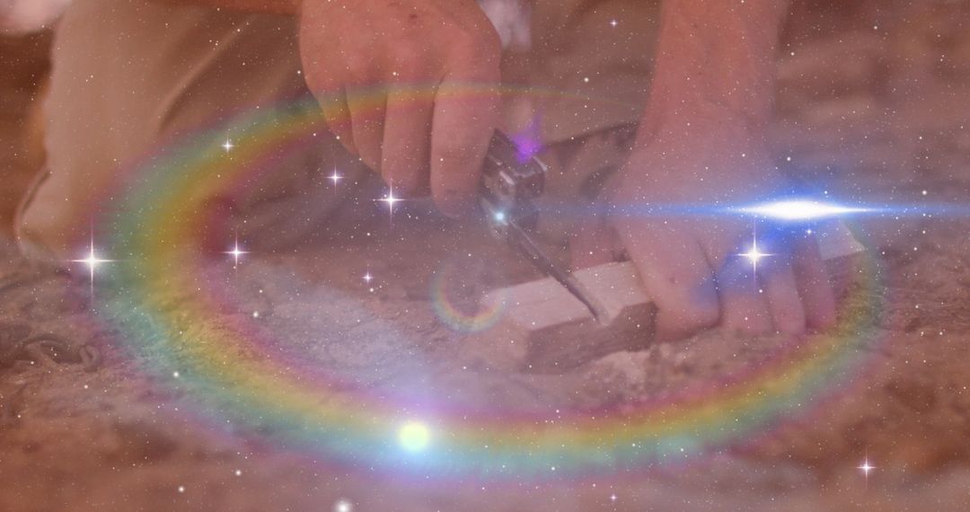 Artisan Hands Engaged in Precision Woodworking Within a Workshop