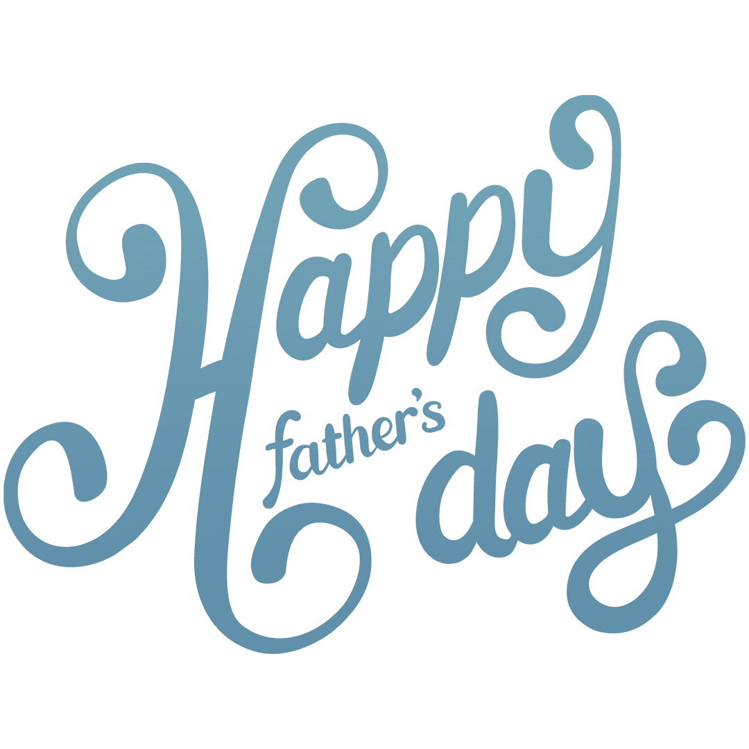 Happy Father's Day Text on Transparent Background Illustration