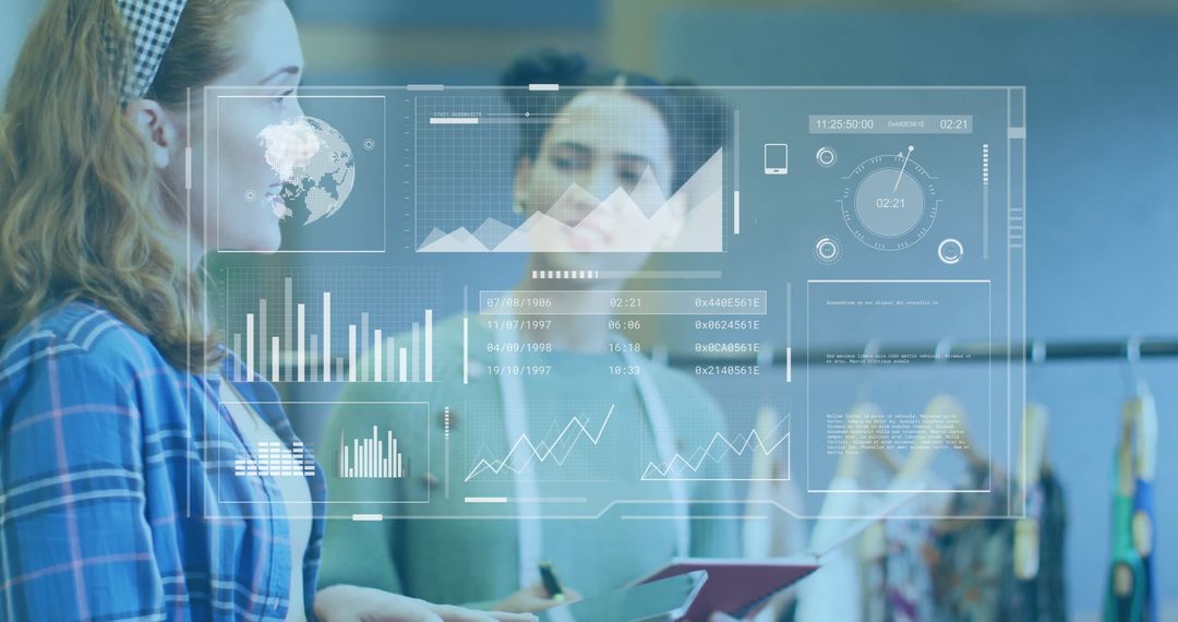 Mixed Business Professionals Analyzing Digital Financial Data in Office