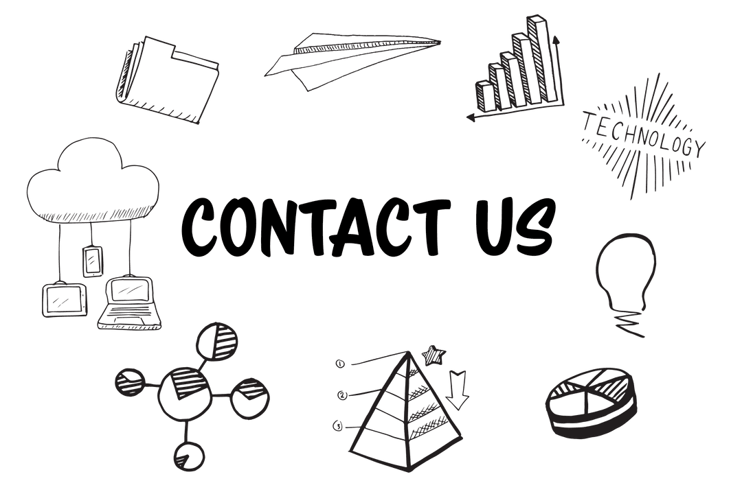 Abstract Communication Vector Icons on Transparent Background