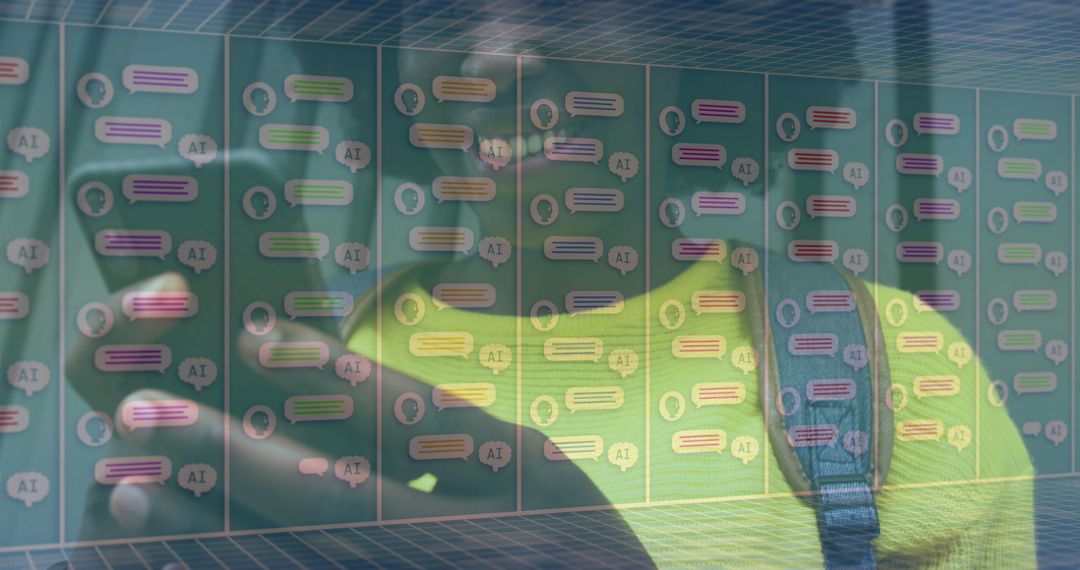 Digital Communication Concepts with Diverse Female Professional