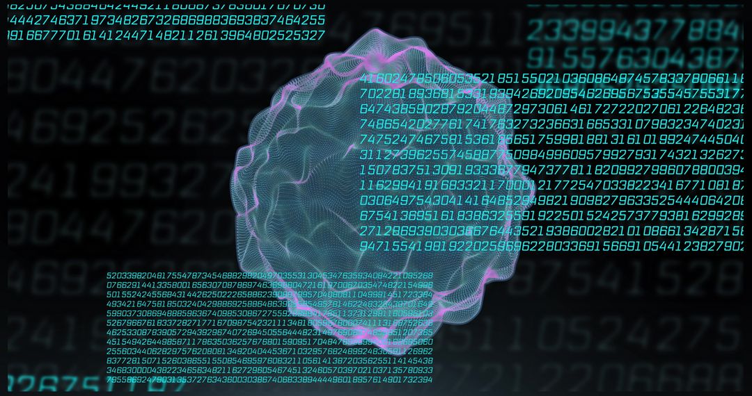 Digital Globe with Data Stream and Technology Lines